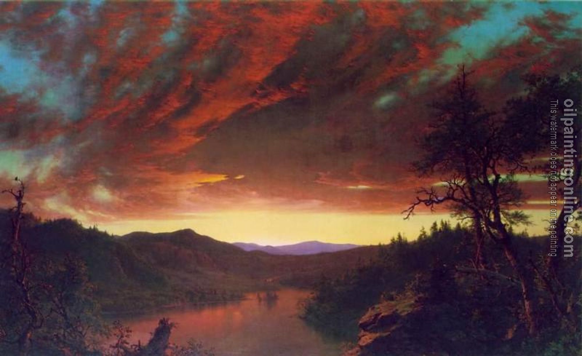 Frederic Edwin Church - Twilight in the Wilderness